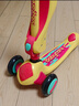 babycare儿童滑板车2-6岁二合一折叠童车重力转向宝宝可坐生日礼物 洛克黄 实拍图