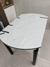 卧家岩板餐桌椅组合现代简约轻奢伸缩折叠家用小户型实木餐桌吃饭桌 12mm岩板-卡塔金-亮光白 1.2m 直径单桌【不含椅】 实拍图
