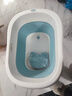 世纪宝贝（babyhood）左右折叠儿童浴桶 婴儿洗澡盆 宝宝泡澡桶0-10岁游泳桶 317蓝 实拍图