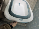 世纪宝贝（babyhood）儿童泡澡桶 婴儿洗澡盆游泳桶加大号折叠浴桶0-15岁赠浴凳 319蓝 实拍图