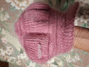 冬季妈妈中老年老太太加绒加厚针织毛线保暖女士南瓜贝雷帽子短檐 粉色-1个装 实拍图