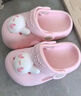 牧童儿童拖鞋夏男宝宝洞洞鞋软底女童卡通洗澡婴幼儿家居鞋萌兔粉180 实拍图