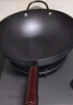 传世家徽（Muceski）炒锅铁锅无涂层锅家用炒菜锅极铁平底不粘锅燃气电磁炉通用已开锅 34带蒸笼-【健康无涂层极铁锅】 34cm 实拍图