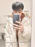 Colombass假两件羽绒服男冬季新款潮牌短款男士加厚情侣宽松冬装外套     杏色 （绒子含量90%） 情侣款 L (175) 【建议115-130斤】宽松版 实拍图
