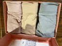 红豆内裤女纯棉里裆中腰无痕蜂巢按摩女士内裤收腹三角裤3条装 实拍图