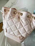 CHARLES&KEITH绗缝菱格链条水桶包双肩包包女包女友生日新年礼物CK2-10701506 Light Pink浅粉色 M 实拍图