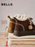 百丽（Belle）孙乐言推荐姜饼屋毛球挂饰雪地靴女25冬新增高保暖休闲靴F2Y1DDD5 棕色-毛里【孙乐言推荐】 37 (235mm) 实拍图