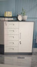 文件柜办公柜钢制办公室铁皮资料档案储物柜多斗柜抽屉柜矮柜带锁 偏五斗矮柜灰白色 升级 实拍图