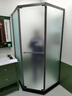 九牧（JOMOO）【定制】极窄小户型钻石移门整体淋浴房一体式淋浴隔断玻璃门E13 现货速发-枪灰光玻1000*1000*1900 实拍图