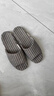 果洛菲（GUOLUOFEI）日式棉麻拖鞋女春秋居家室内木地板情侣棉拖鞋男四季 灰色 42-43 实拍图