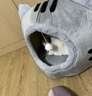 珑小宠猫窝冬天四季通用封闭式猫屋别墅狗窝小型犬加厚猫狗窝猫床猫舍 卡通猫头窝灰色【L号] 实拍图