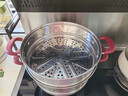 爱仕达（ASD）蒸锅304不锈钢双层家用蒸煮炖汤锅 30CM加高多层蒸笼·原木系列G2 实拍图