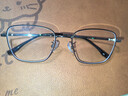凯米近视眼镜男时尚平光防蓝光中性超轻钛文艺范镜架女配度数Z 镜邦31306黑银 时尚眉线框不挑人 配1.67凯米U6防蓝光镜片 实拍图