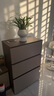 林氏家居客厅简约现代斗柜卧室收纳柜子置物储物柜抽屉柜北欧风OV1E 【暖咖木纹色+灰色】三斗柜 实拍图