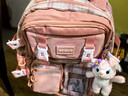 爱迪生发明家初中生书包贝儿小学生大容量女生减负双肩背包 2260-1 粉色大号 实拍图