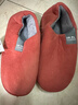回力纯色全包棉鞋情侣室内外防滑保暖棉拖鞋HLX0233红色40-41码 实拍图