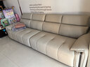 卡尔适黑色真皮沙发客厅2026新款小户型调节大象耳朵意式直排沙发花弄影 3.1米多人位（头靠可调节） 【MAX版·零压坐感】2.8mm加厚半青头层牛皮 实拍图