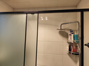 九牧淋浴房卫生间隔断推拉门一体式淋浴房淋浴隔断浴室隔断干湿分离 阻尼缓冲 哑黑1.6-1.69米 1.9米高 实拍图