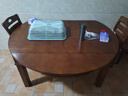 夜栖栖实木餐桌椅子全套组合长方形可折叠伸缩方圆两用吃饭家用客厅桌子 胡桃色 1.38m 单桌（不含餐椅） 实拍图