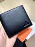 稻草人男士钱包短款商务头层牛皮横款两折票夹多卡位钱夹黑色新年礼物 实拍图