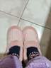 京东京造家居包脚棉拖鞋轻简毛绒保暖包跟棉拖鞋女款 花簇粉38-39 JZ-3222 实拍图