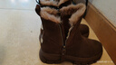 达芙妮雪地靴女冬季加绒加厚保暖短靴东北大棉鞋子 4023608085 棕色 39  实拍图