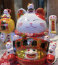 智汇招财猫开业大摆件自动招手电动摇手大号陶瓷新店开业大吉乔迁礼物 【生意兴隆】31*23*29当次日到 【礼盒+坐垫+围脖】电池插电两用 实拍图