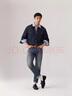 Levi's李维斯男士经典宽松蓝色牛仔衬衫时尚简约美式水洗情侣外套 中蓝色 XL 实拍图