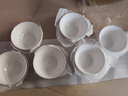 洁雅杰陶瓷碗家用米饭碗釉下彩5.5英寸饭碗小碗面碗餐具套装6只装纯白 实拍图