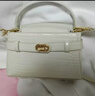 CHARLES&KEITH鳄鱼纹凯莉包手提斜挎婚包包女包生日礼物新年礼物CK2-50270880-1 Ivory象牙色 S 实拍图