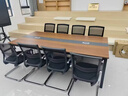 YOE.FTY会议桌长方形简约会议长条桌培训桌办公桌工作台大小型会议室桌椅 2.0米会议桌+6把椅子 实拍图