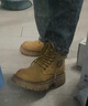 骆驼（CAMEL）王俊凯同款冬加绒户外工装马丁大黄靴男 G122W7757TR 金黄 39 实拍图