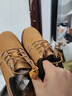 添柏岚（Timberland）男鞋马丁靴户外徒步登山防泼水皮革低帮大黄靴耐磨美式工装靴 建议拍小半码/231小麦色 41.5 实拍图