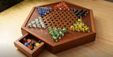 御圣 跳棋玻璃珠跳跳棋大号儿童益智早教启蒙游戏棋成人学生儿童礼物 六角形跳棋盘+【玻璃珠套装】 实拍图