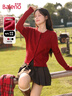 班尼路（Baleno）麻花针织开衫外套女2025秋冬新年贺岁本命年外搭正肩圆领短款毛衣 实拍图