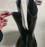 回力雨鞋男士款时尚雨靴户外防水不易滑耐磨HL8075中筒黑色45码 实拍图