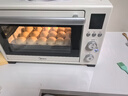 美的（Midea）35L家用多功能烘焙电烤箱 双层玻璃门/精准控温/热风烘烤/搪瓷内胆 PT3530W-D 实拍图
