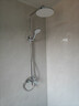 箭牌（ARROW）淋浴花洒套装精铜易洁硅胶万向下出水手持顶喷三功能淋浴花洒套装 【升级款】银色-巨幕顶喷AE33902CP 实拍图