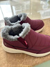 足力健老人鞋加绒羊毛靴中老年防寒保暖雪地靴棉鞋冬季女鞋 8689K酒红36 实拍图