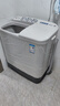 美的（Midea）半自动双桶洗衣机 8公斤洗+5.5脱水双缸波轮 老人简易操作 品质电机小巧不占地 租房宿舍必备 二级 MP8DS136 实拍图
