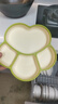 COOKSS 宝宝餐盘硅胶婴儿学吃饭分格儿童餐具辅食碗餐盘带吸盘 双拼绿 实拍图