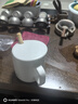 传旗陶瓷马克杯带勺盖咖啡杯牛奶杯早餐杯办公杯男女茶杯描金白400ml 实拍图