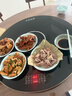 芝梵饭菜保温板加热菜板保温板暖菜板家用带电磁炉火锅暖菜板+火锅+自动旋转家庭旋转餐桌加热转盘 黑丨80CM【电动+手动旋转】电磁炉火锅款 实拍图