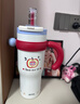 BABLOV花伴森保温杯女士大容量学生陶瓷覆膜内胆茶水分离吸管水杯子礼物 实拍图