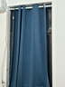 赫伊莎【窗帘+伸缩杆】窗帘免打孔安装一整套卧室门帘全遮光飘窗 深蓝(遮光99%左右) 【适合宽0.7～1.1米】帘1.4*1.8米高单开 实拍图