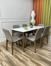 真缘北欧极简餐椅家用现代简约实木椅子靠背轻奢客厅餐桌椅吃饭凳子 浅胡桃色灰色皮-样板色 实拍图