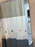 韩娜（Hanna）浴帘布浴室隔断帘洗澡帘免打孔套装卫生间窗帘门帘淋浴防水防霉 新款吊灯（保暖防水-防霉不透） 套装150宽*200cm高+1.5杆+环 实拍图