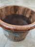 川柏香实木泡脚桶木桶洗脚盆木桶家用足浴桶泡脚木质香柏木碳化木制脚盆 26cm 【碳化无盖】+艾30 实拍图