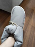 安尚芬棉拖鞋男士冬季新款居家外穿包跟踩屎感厚底保暖防风高帮雪地靴男 灰色 42-43 【适合41-42】 实拍图