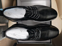 海澜之家HLA皮鞋男商务休闲秋冬正装德比鞋子HAAPXM1EBH090 黑色增高款40 实拍图